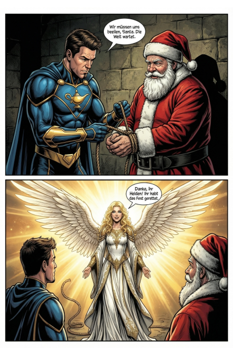 Wenn Santa und das Christkind weg sind, bekommt niemand seine Geschenke! Das wäre ein zu trauriges Weihnachten - 15
